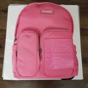 Steve Madden Large Bright Pink Backpack w/bonus zippered pouch